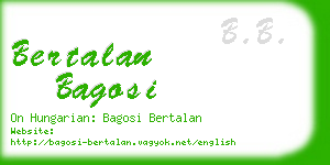 bertalan bagosi business card